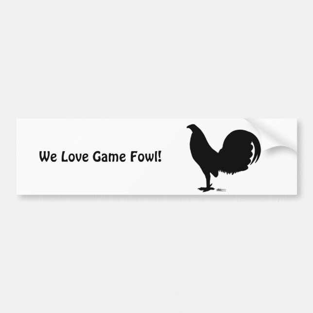 Gamecock Rooster-Silhouette Autoaufkleber (Vorne)