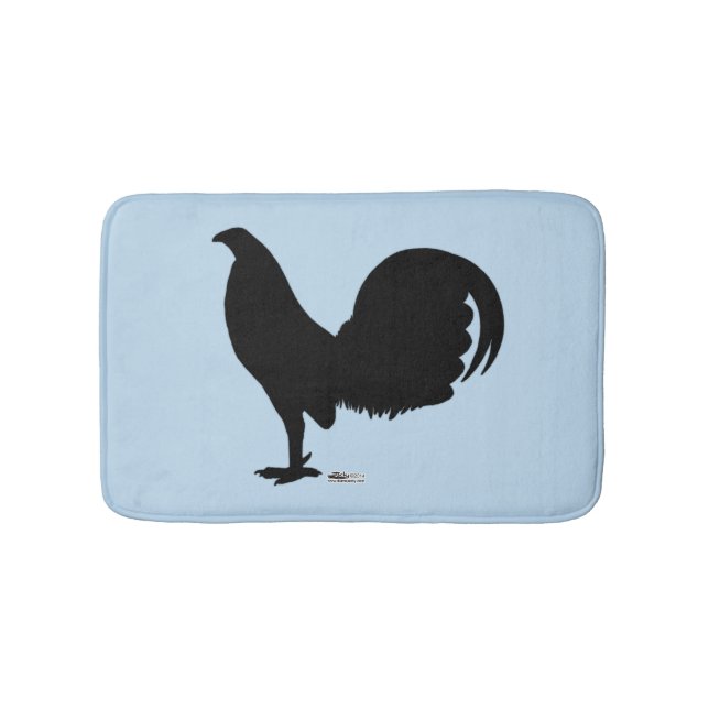 Gamecock Rooster-Silhouette Badematte (Vorderseite)