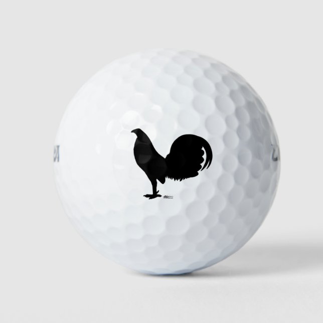 Gamecock Rooster-Silhouette Golfball (Vorderseite)