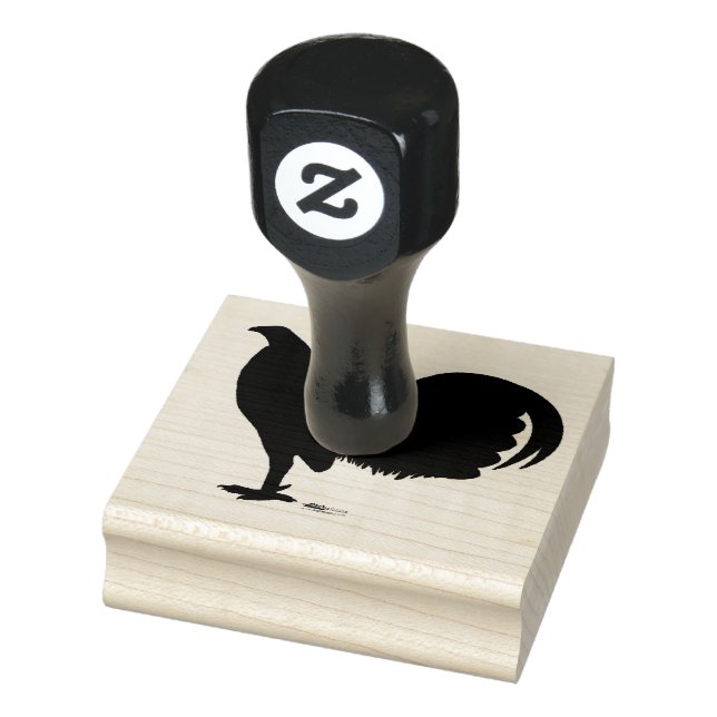 Gamecock Rooster-Silhouette Gummistempel (Stempel)