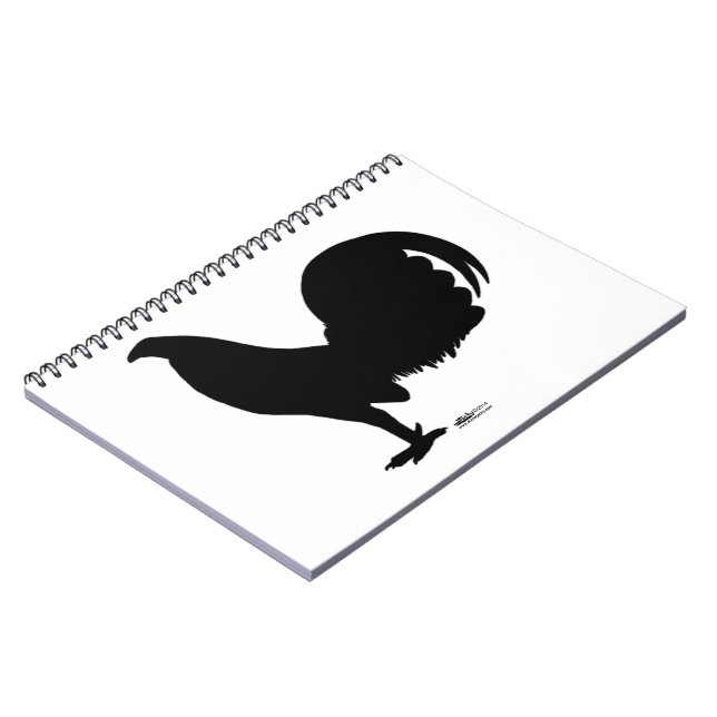 Gamecock Rooster-Silhouette Notizblock (Linke Seite)