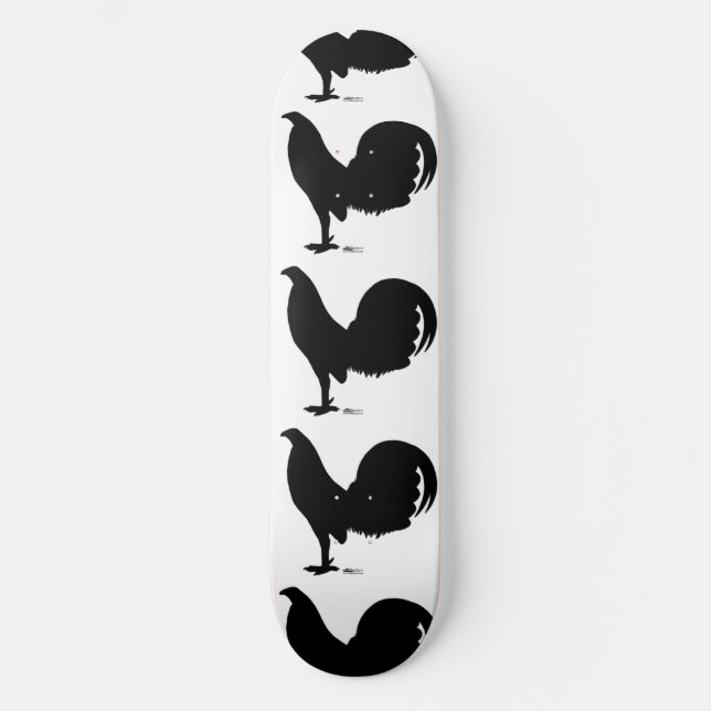Gamecock Rooster-Silhouette Skateboard (Vorderseite)