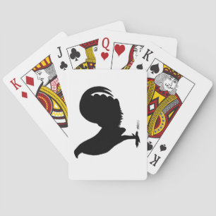 Gamecock Rooster-Silhouette Spielkarten