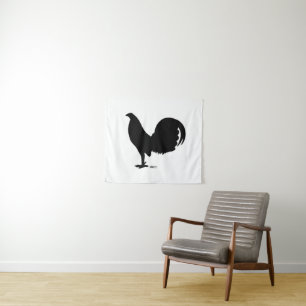 Gamecock Rooster-Silhouette Wandteppich