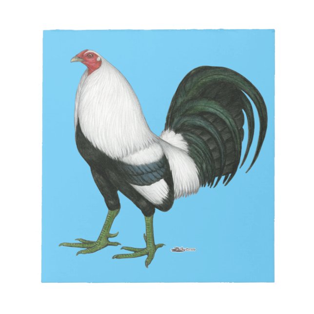 Gamecock Silver Duckwing Notizblock (Vorderseite)