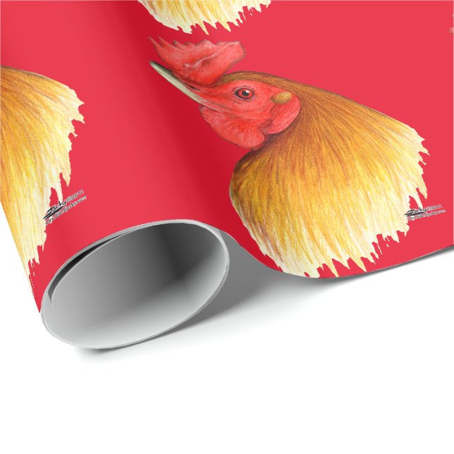 Gamecock Stag Pea Comb Geschenkpapier (Rolleneckpunkt)