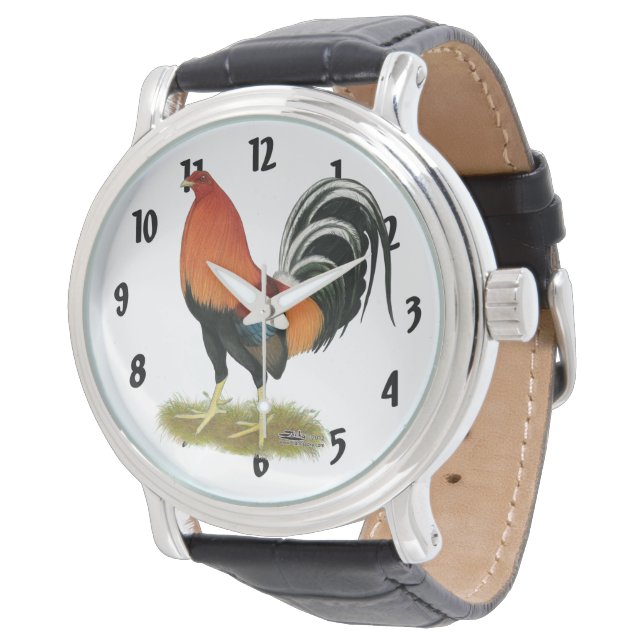 Gamecock Wheaten Rooster Armbanduhr (Schrägansicht)