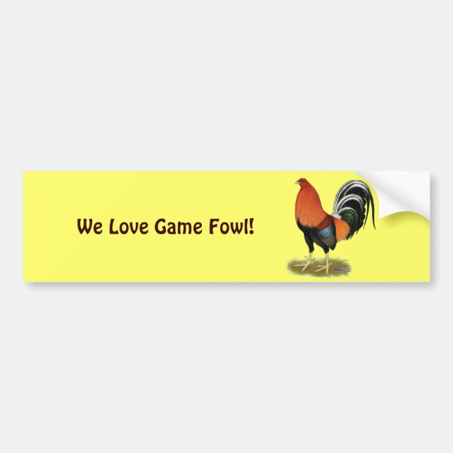 Gamecock Wheaten Rooster Autoaufkleber (Vorne)