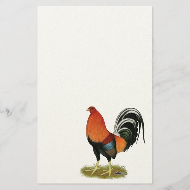 Gamecock Wheaten Rooster Briefpapier (Vorderseite)