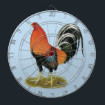 Gamecock Wheaten Rooster Dartscheibe<br><div class="desc">Hellrote Weizenhirten zeigen in ihren Sichelfedern oft unterschiedliche Weißmengen. Im Auftrag von Kenny Troiano für sein Buch über Spielgeflügel-Farben.</div>