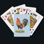 Gamecock Wheaten Rooster Spielkarten<br><div class="desc">Hellrote Weizenhirten zeigen in ihren Sichelfedern oft unterschiedliche Weißmengen. Im Auftrag von Kenny Troiano für sein Buch über Spielgeflügel-Farben.</div>