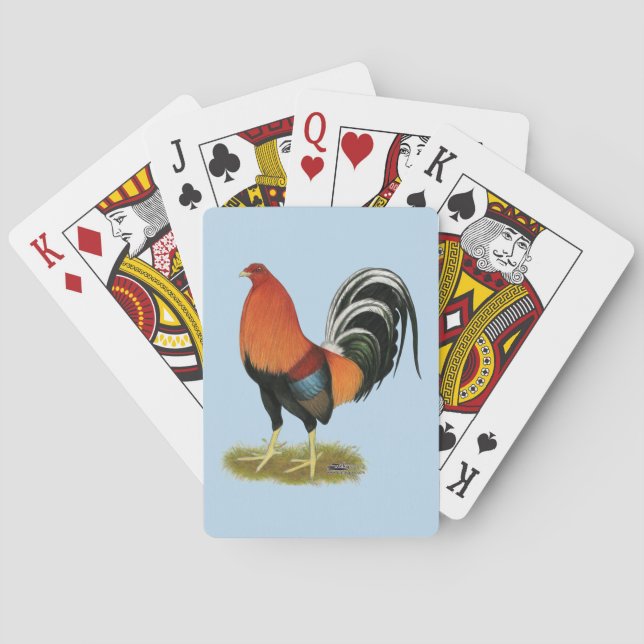Gamecock Wheaten Rooster Spielkarten (Rückseite)