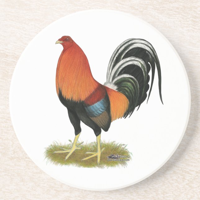 Gamecock Wheaten Rooster Untersetzer (Vorne)