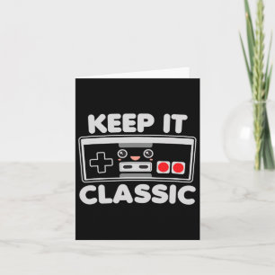 Gamecontroller Behielt es auf Spaß 80er Retro Dunk Karte