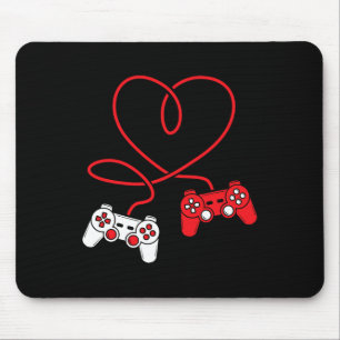 Gamecontroller Herz Funny Valentinstag Boy &am Mousepad