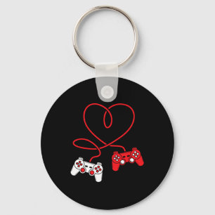 Gamecontroller Herz Funny Valentinstag Boy &am Schlüsselanhänger