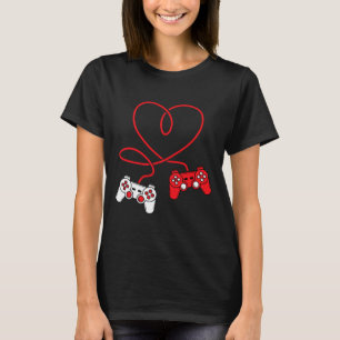 Gamecontroller Herz Funny Valentinstag Boy &am T-Shirt