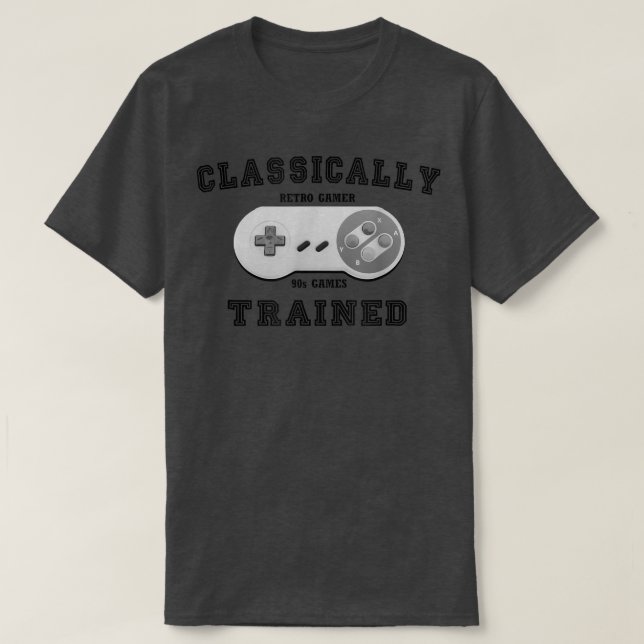 Gamecontroller klassisch trainierter Retro-Gamer 9 T-Shirt (Design vorne)