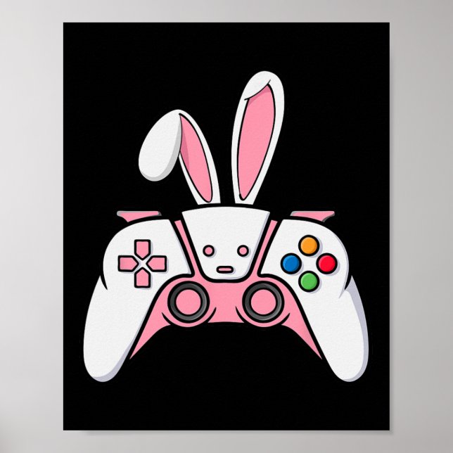 Gamecontroller mit sonnigen Ohren Funny Oaster Gam Poster (Vorne)