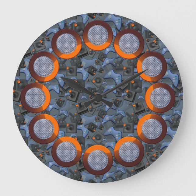 Gamecontroller-Uhr Große Wanduhr (Vorderseite)