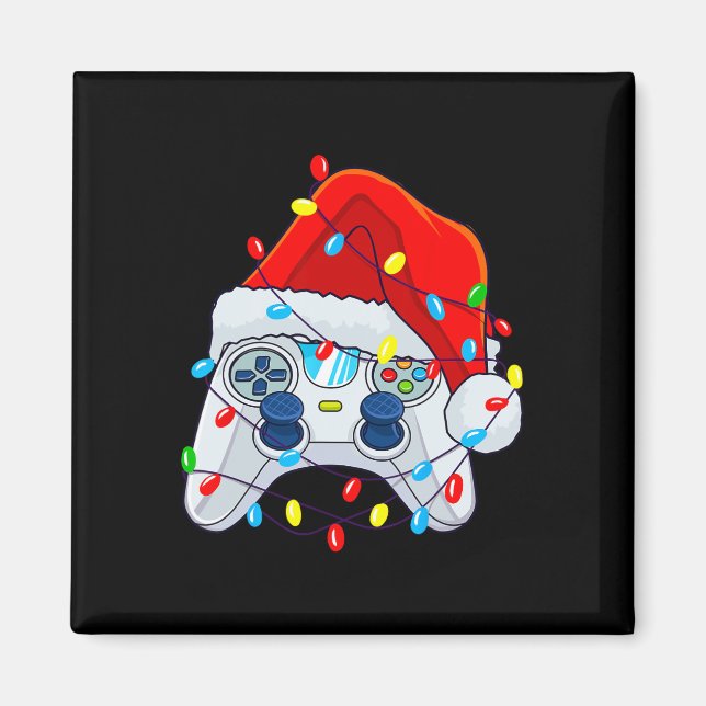 Gamecontroller Weihnachts-Weihnachtsmannmütze Game Magnet (Vorne)