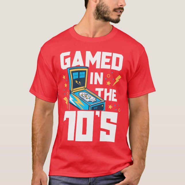 Gamed Inhe 70s Pinball For Men Retro Arcade Gift f T-Shirt (Vorderseite)