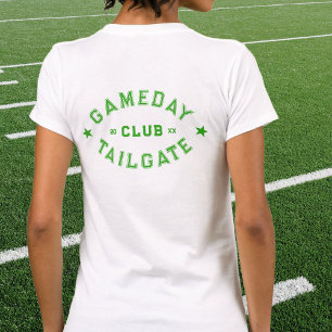 Gameday Tailgate Club Custom Green Football Wappen T-Shirt
