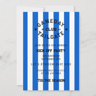 Gameday Tailgate Club Kick Off Party Blue Team Einladung