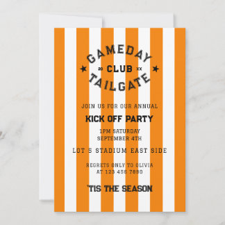 Gameday Tailgate Club Kick Off Partys Orange Team Einladung