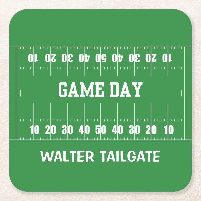 GameDay Tailgate Untersetzer | Football Party Unte (Vorderseite)