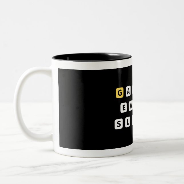 GameEatSleep-Tasse Zweifarbige Tasse (Links)