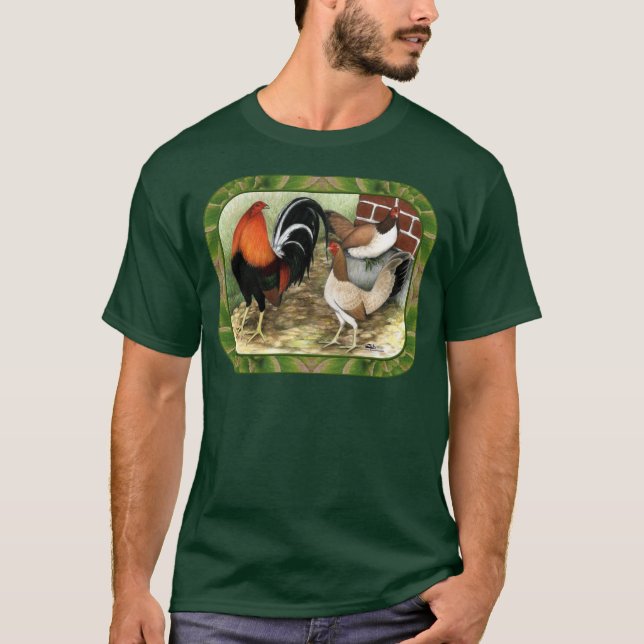 Gamefowl auf dem Bauernhof T-Shirt (Vorderseite)