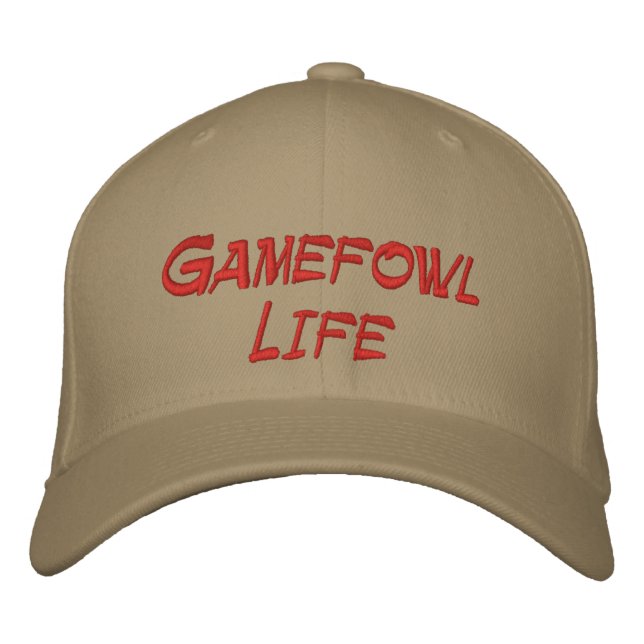 Gamefowl Life Baseball Cap Bestickte Kappe (Vorderseite)