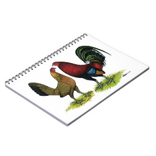 Gamefowl-Paar Notizblock