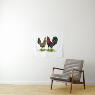 Gamefowl Pair Wandteppich