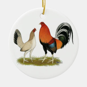 Gamefowl Wheatens Keramikornament