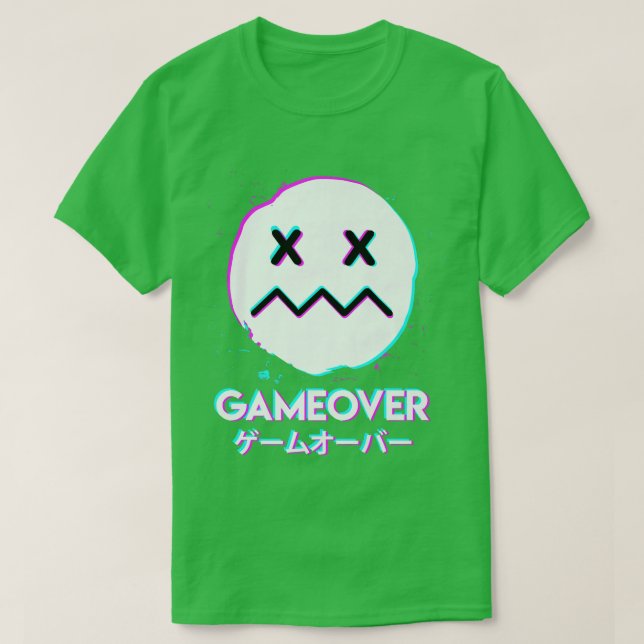 Gameover Acid Smile Techno Music Japan design  T-Shirt (Design vorne)