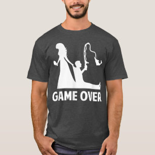 GameOver Braut Bräutigam Hochzeit Junggeselle Jung T-Shirt