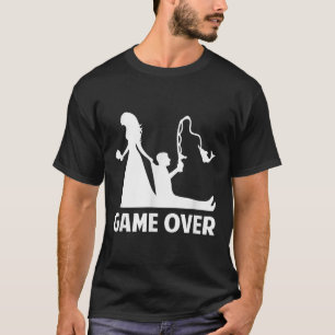 Gameover Bride Groom Wedding Bachelor Bachelorette T-Shirt