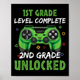 Gamepad 2. Klasse freigeschaltetes Geschenk für Ki Poster