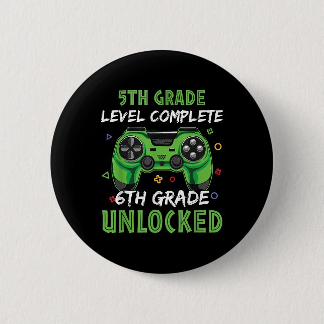 Gamepad 6. Klasse freigeschaltetes Geschenk für Ki Button (Vorderseite)