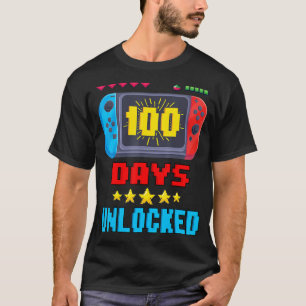 Gamer 100 Days of School Unlocks Kontrolle Video G T-Shirt