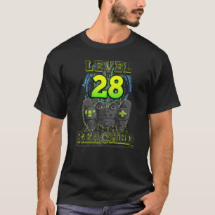 Gamer 28. Geburtstag Level 28 erreichte Gaming Men T-Shirt