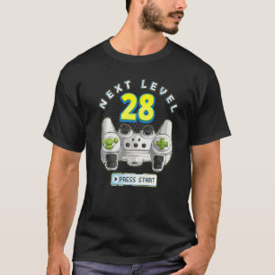 Gamer 28. Geburtstag Nächste Ebene 28 Spielecontro T-Shirt
