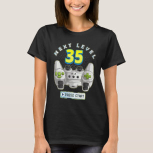 Gamer 35. Geburtstag nächster Level 35 Game Contro T-Shirt