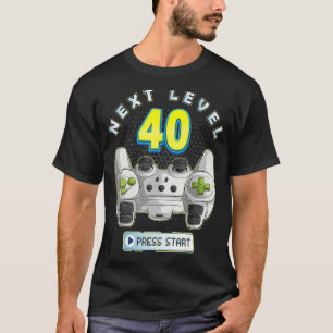 Gamer 40. Geburtstag nächster Level 40 Game Contro T-Shirt
