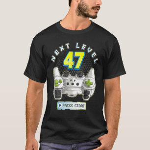 Gamer 47. Geburtstag nächster Level 47 Game Contro T-Shirt