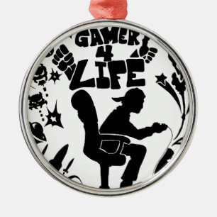 Gamer 4 Life Ornament Aus Metall