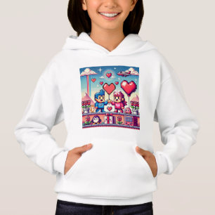 Gamer 8 Bit Valentinstag Hoodie