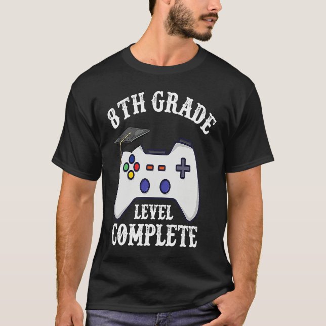 Gamer 8th Grade Graduation  For Him Boys Daughter  T-Shirt (Vorderseite)
